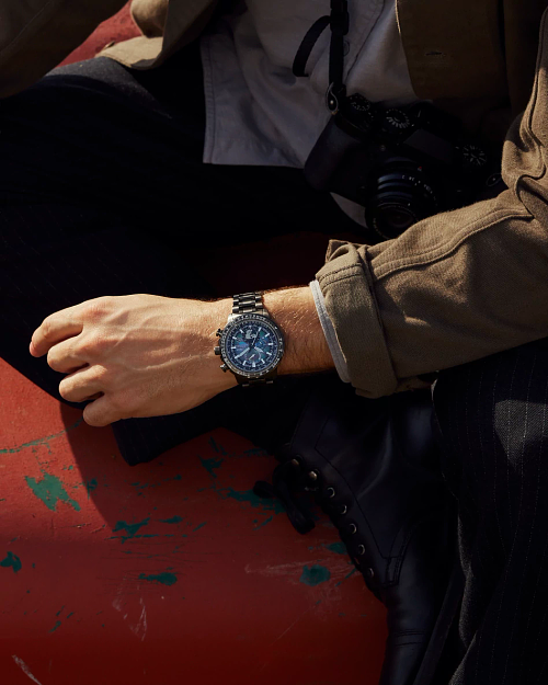 Promaster Geo Trekker Blue Dial Stainless Steel Bracelet Promaster Geo Trekker Blue Dial Stainless Steel Bracelet